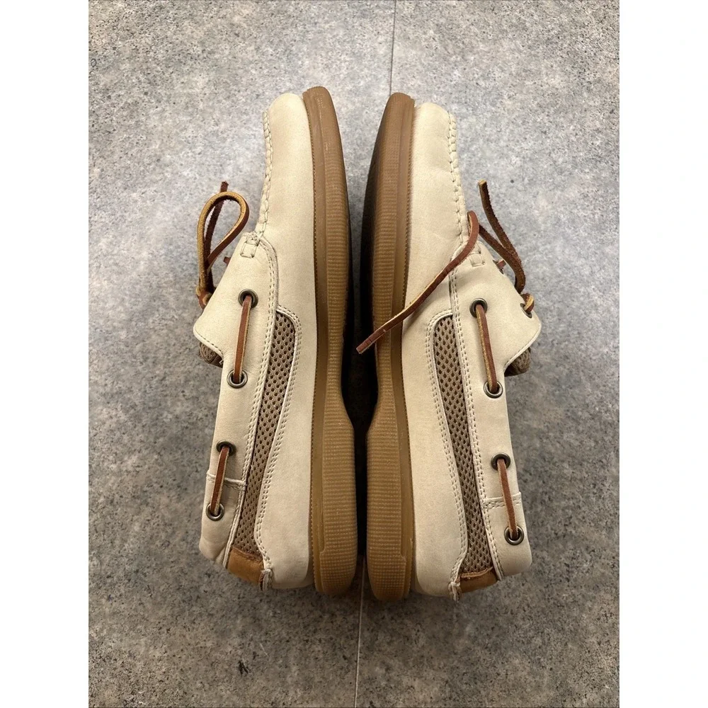 St John's Bay Boat Shoes Men's Sz 9.5 M 016-8000 Tan Brown Excellent Cond.